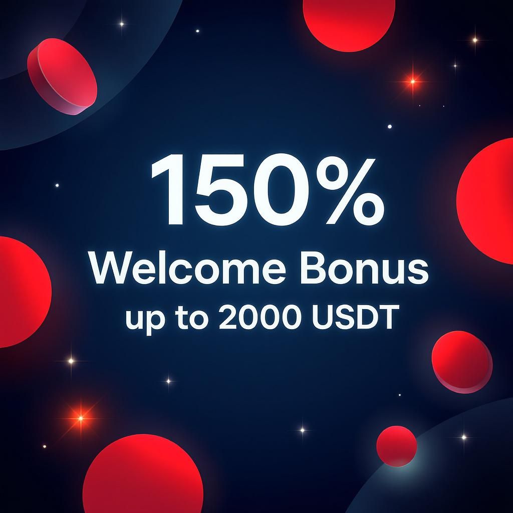 150% Welcome Bonus up to 2000 USDT